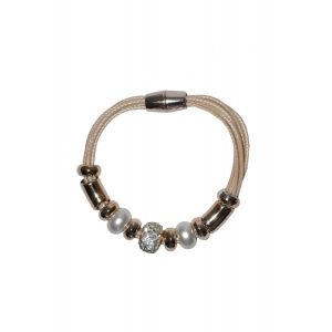 Bratara bej cu elemente decorative