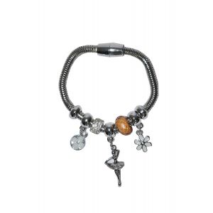 Bratara argintie cu elemente decorative