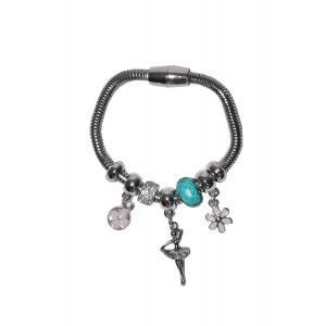 Bratara argintie cu elemente decorative