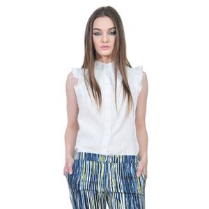 camasa alba de dama fara maneci D2550