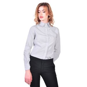 camasa de dama gri dungi fine D2602