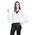 bluza alba de dama cu volane la maneci D2511 RVL