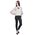 bluza bej de dama cu volane la maneci D2511 RVL