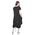 Rochie neagra lunga de vara D2556