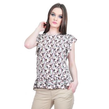 bluza imprimata cu volane D2510 RVL