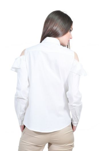 Camasa alba de dama cu volan, RVL D2517