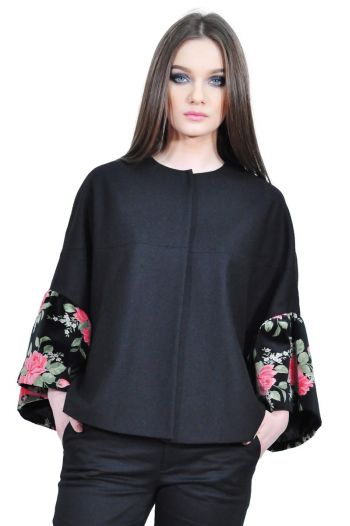 jacheta neagra eleganta de dama RVL D2522