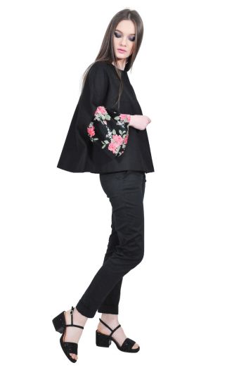 jacheta neagra eleganta de dama RVL D2522