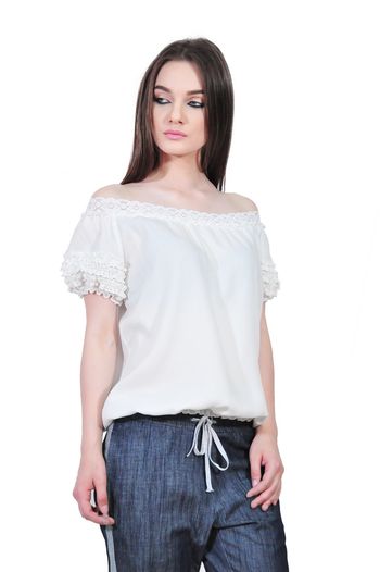 bluza alba de dama D2351A