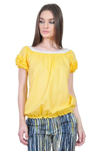 bluza galbena de dama D2351A