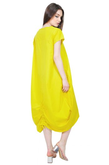 Rochie galbena lunga de vara D2555