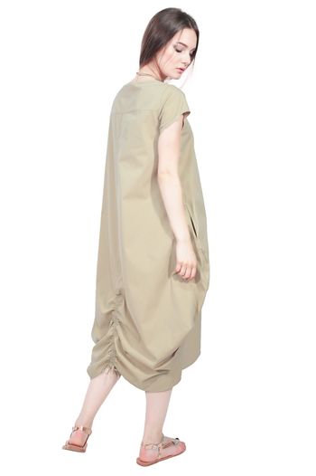Rochie bej lunga de vara d2556