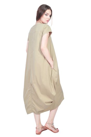 Rochie bej lunga de vara d2556