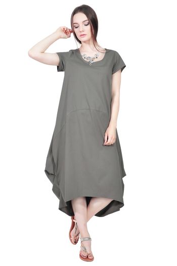 Rochie kaki lunga de vara D2556