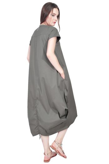 Rochie kaki lunga de vara D2556