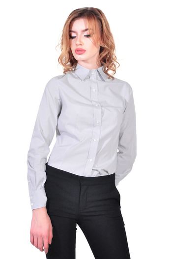 camasa de dama gri dungi fine D2602