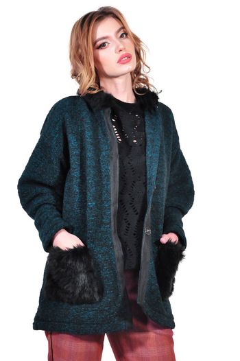 cardigan de dama, turcoaz D2607