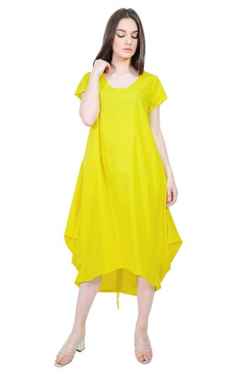 Rochie galbena lunga de vara D2555
