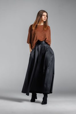 Bluza eleganta din lurex maro RVL