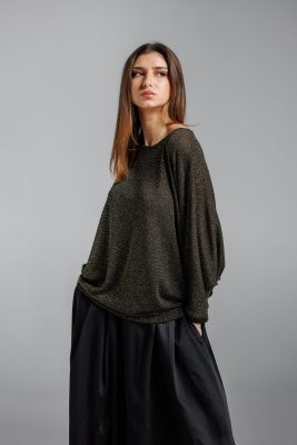 Bluza eleganta din lurex negru RVL