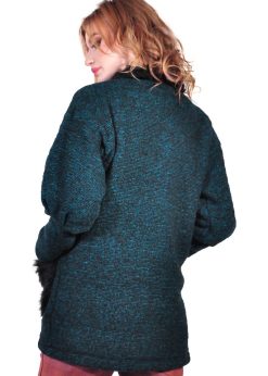 Cardigan de dama, turcoaz