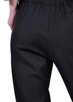 Pantalon cu elastic in talie, negru