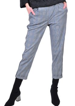 Pantalon 3/4 de dama, gri-bleu