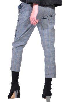 Pantalon 3/4 de dama, gri-bleu