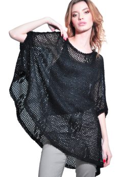 Bluza asimetrica de dama, negru