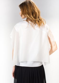 Bluza alba de dama cu volane, RVL