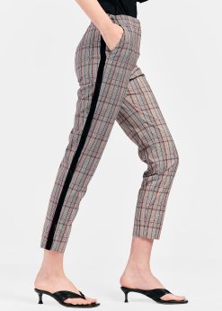 Pantalon dama RVL - gri/rosu