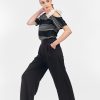 Bluza dama RVL - negru/dungi