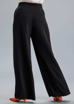 Pantalon negru, cu pliu RVL