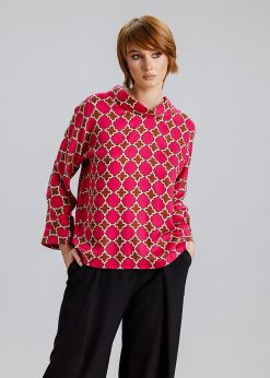 Bluza magenta cu guler RVL