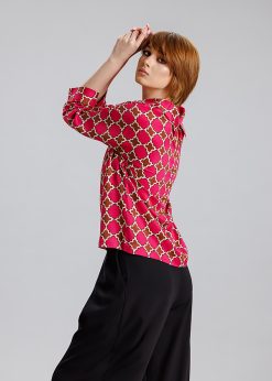 Bluza magenta cu guler RVL