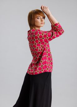 Bluza magenta cu guler RVL