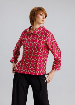 Bluza magenta cu guler RVL