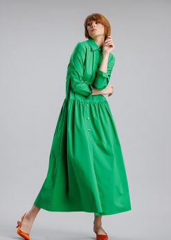 Rochie lunga, verde RVL