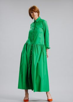 Rochie lunga, verde RVL