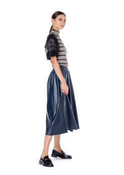 Bluza gri lurex, cu maneci din tulle RVL