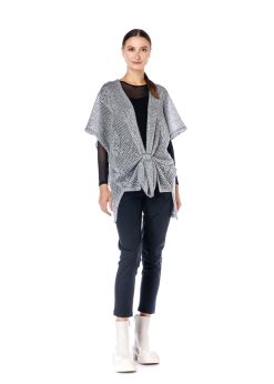 Cardigan gri, cu catarama RVL