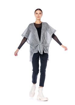 Cardigan gri, cu catarama RVL