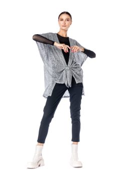 Cardigan gri, cu catarama RVL