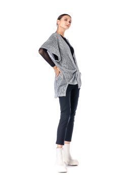 Cardigan gri, cu catarama RVL