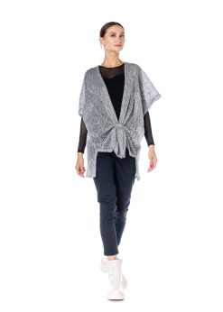 Cardigan gri, cu catarama RVL