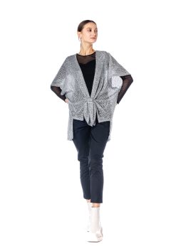 Cardigan gri, cu catarama RVL