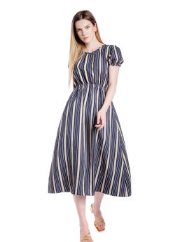 Rochie in bleumarin dungi