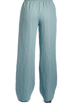 Pantalon din in RVL, verde dungi