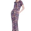 Rochie albastru/flori RVL