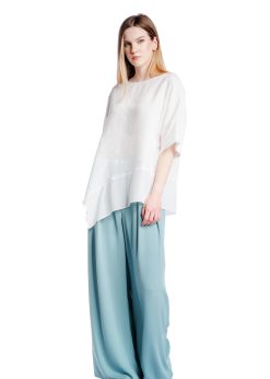 Bluza alba oversize din in RVL